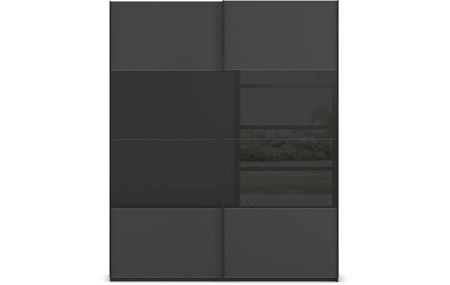Goossens kledingkast finca combi glans mat glas wit hoogwaardig meubelplaat - 8244374-{merk}-finca-combi-sts-wit-schuifdeuren-01